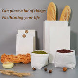 Paper Lunch Bags 100 Count Large White Lunch Bags Sacks Kraft White Paper 8LB Strong for Small Business