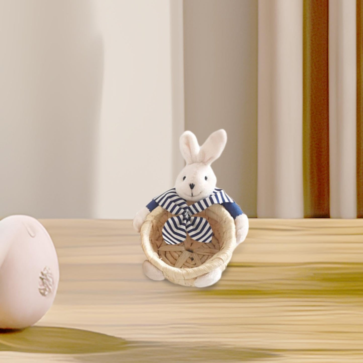 JISADER Miniature Easter Basket Candy Gift Basket Party Favors Portable Animal Basket Candy Eggs Baskets for Home Decoration, S
