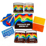Rainbow Nut Butter Giant Breakable Heart DIY Dubai Chocolate Making Kit - Reusable Silicone Mold, Mini Hammer, Chocolate Wafers, Kanafeh, Pistachio