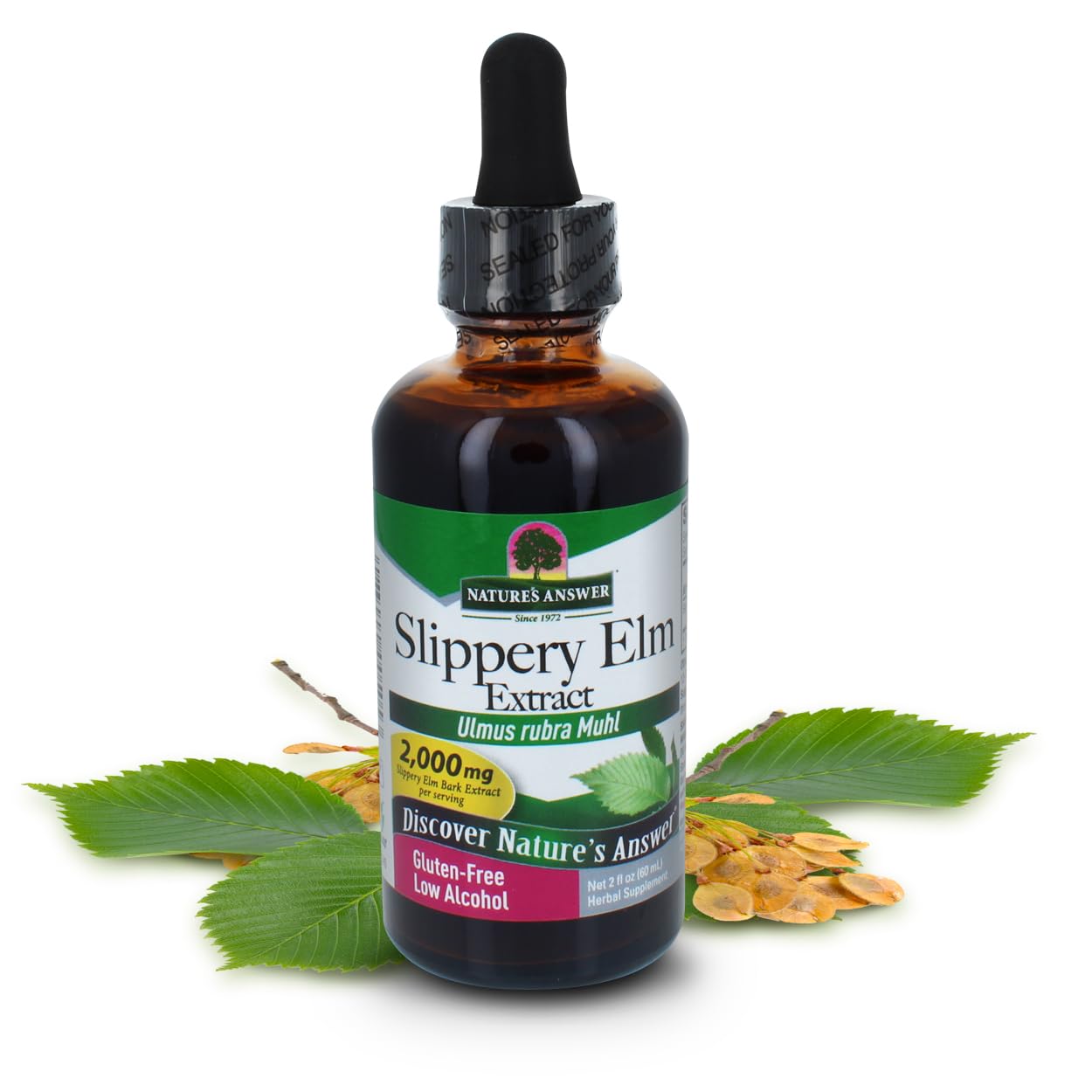Nature's Answer Slippery Elm | Super Concentrated Herbal Supplement | Promotes Healthy Hair & Skin | Aids in Digestion | Kosher, No Gluten & Low