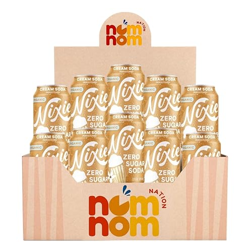 Nixie Soda Zro Sgr Crm Soda Og - 12 fl oz Can Cream - Pack of 12 - Prebiotic Inspired Alternative to Cola Root Beer Ginger Ale and Orange with a