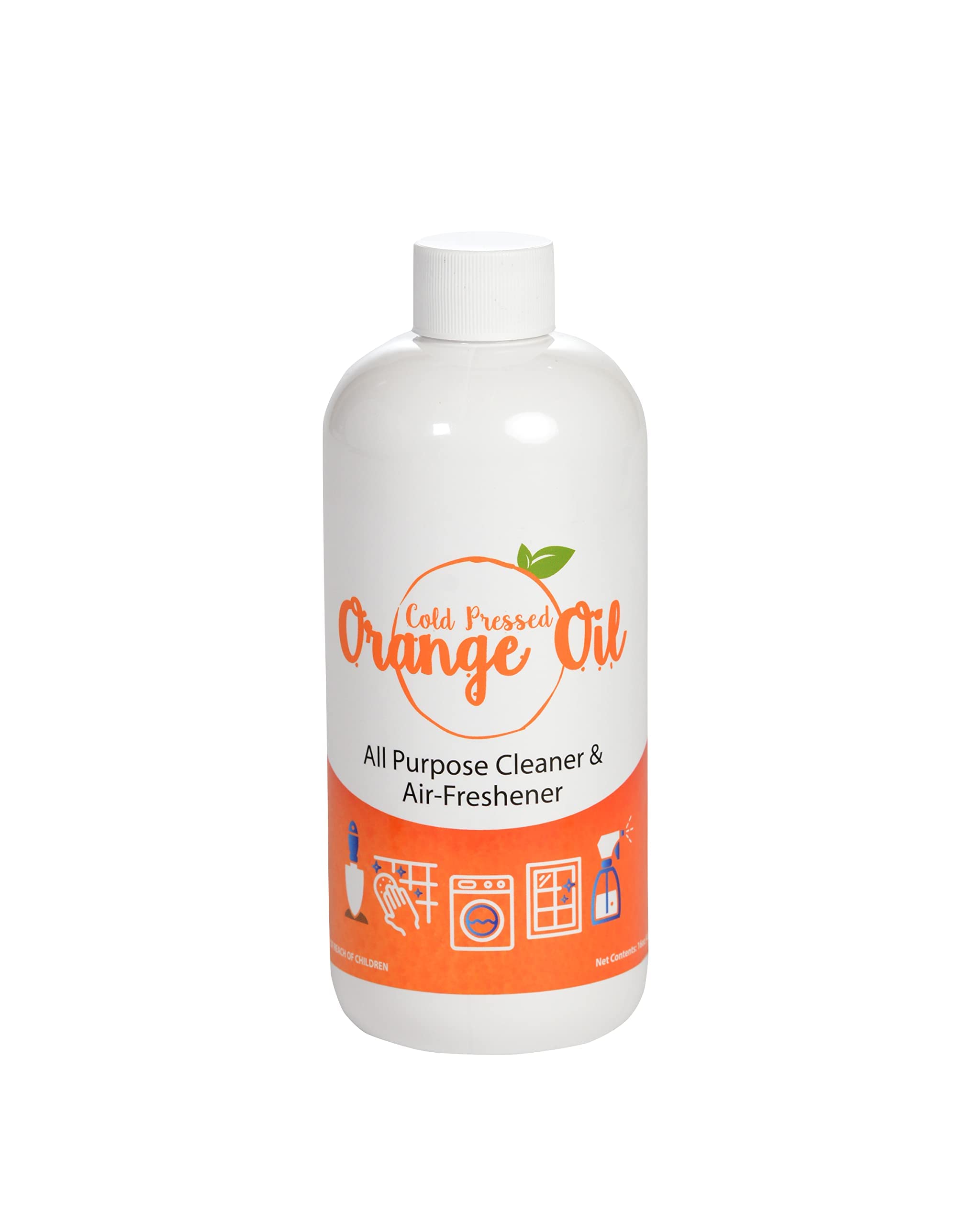 Bluewater Chemgroup Premium Cold Pressed Orange Oil Concentrate- 16 oz (with D-Limonene), Concentrated Cold Pressed Orange Oil Cleaner - All-Purpose
