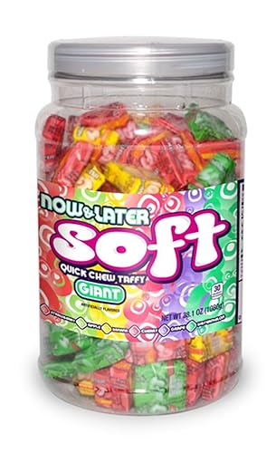 Now & Later Soft Assorted Candy, 38.1 Ounce Jar