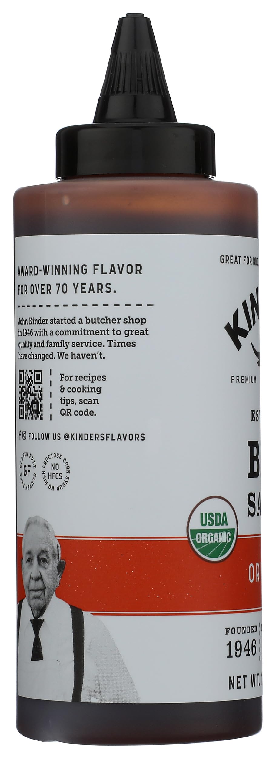 Kinders Organic Mild BBQ Sauce, 15.5 OZ