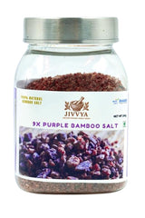 Jivvya 9X Purple Bamboo Salt Crystal, 8.4 OZ, Premium Korean-Style Roasted Bamboo Natural Mineral- For Cooking and Wellness and Immunity Support
