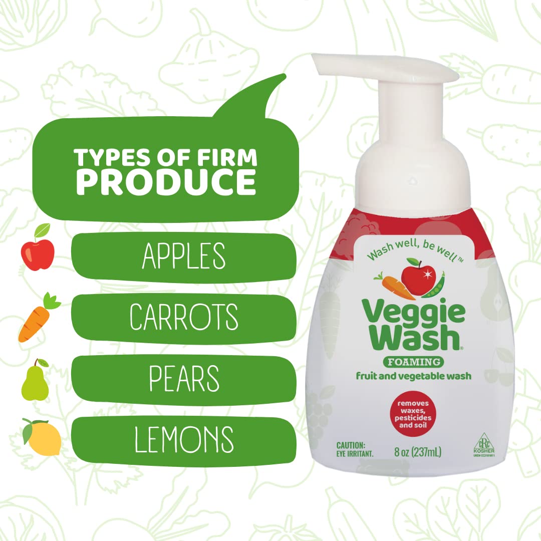 Veggie Wash Foaming Fruit and Vegetable Wash, Ideal for Cleaning Produce, Pack of 2