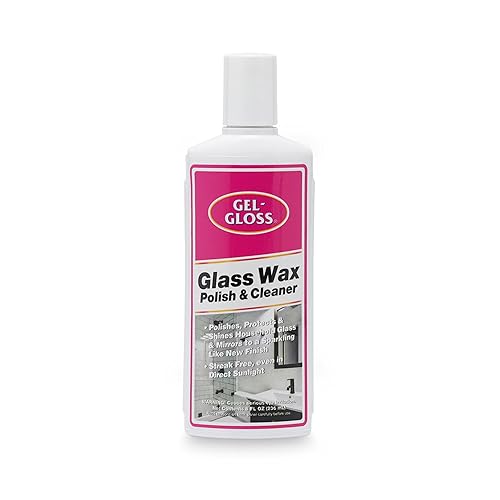 Gel-Gloss No Streak Glass Wax | Professional-Grade Silicon Wax Formulation | Removes Water Spots, Hard Water, & Light Calcium Buildup | Protective