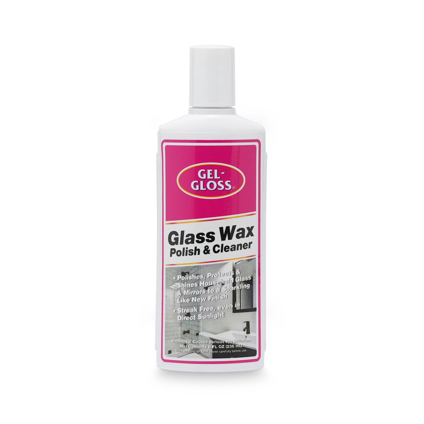 Gel-Gloss No Streak Glass Wax | Professional-Grade Silicon Wax Formulation | Removes Water Spots, Hard Water, & Light Calcium Buildup | Protective