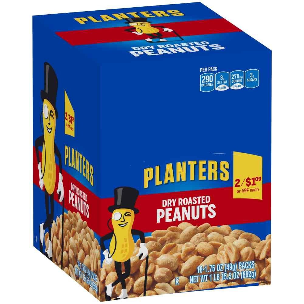 Planters Dry Roasted Peanuts, 1.75 Ounce -- 108 per case.