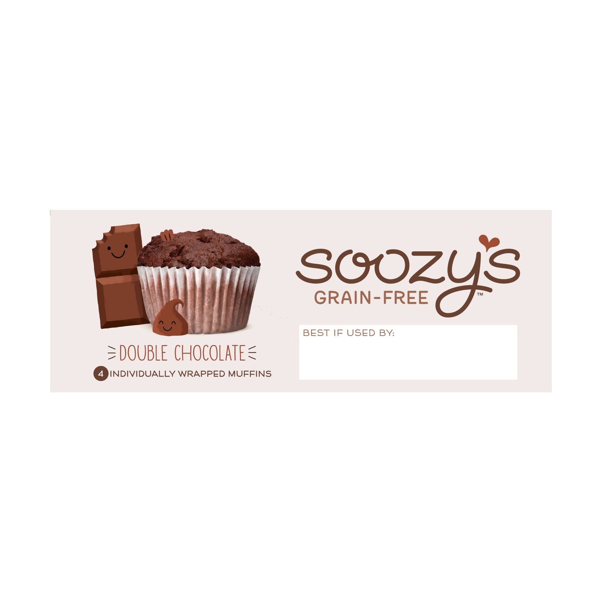 SOOZYS Double Chocolate Muffins 4Ct, 9 OZ