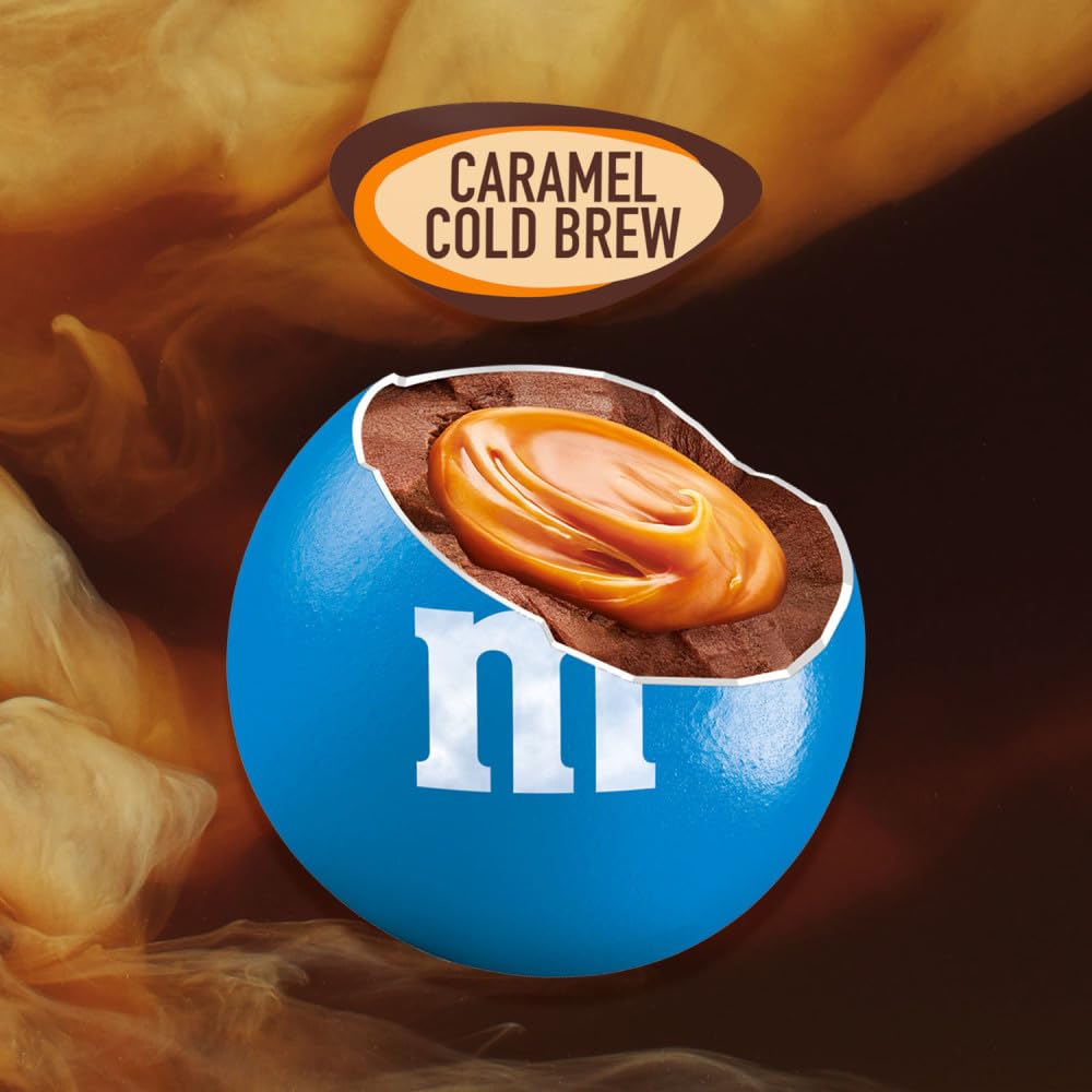 M&M'S Caramel Cold Brew Chocolate Candy Bulk Box of 24 Ct, 33.82 Oz