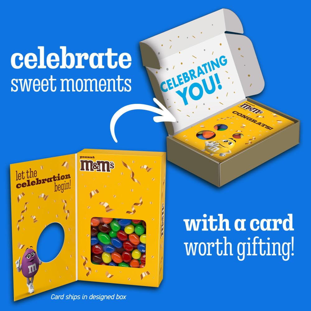M&M'S Peanut Milk Chocolate Gift Box, M&M Candy, 10.05 oz