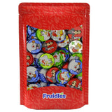 Fruidles Christmas Milk Chocolate Snowman Themed Discs, Double Crisps, Party Bag Fillers, Individually Wrapped Foils, Kosher Certified Dairy