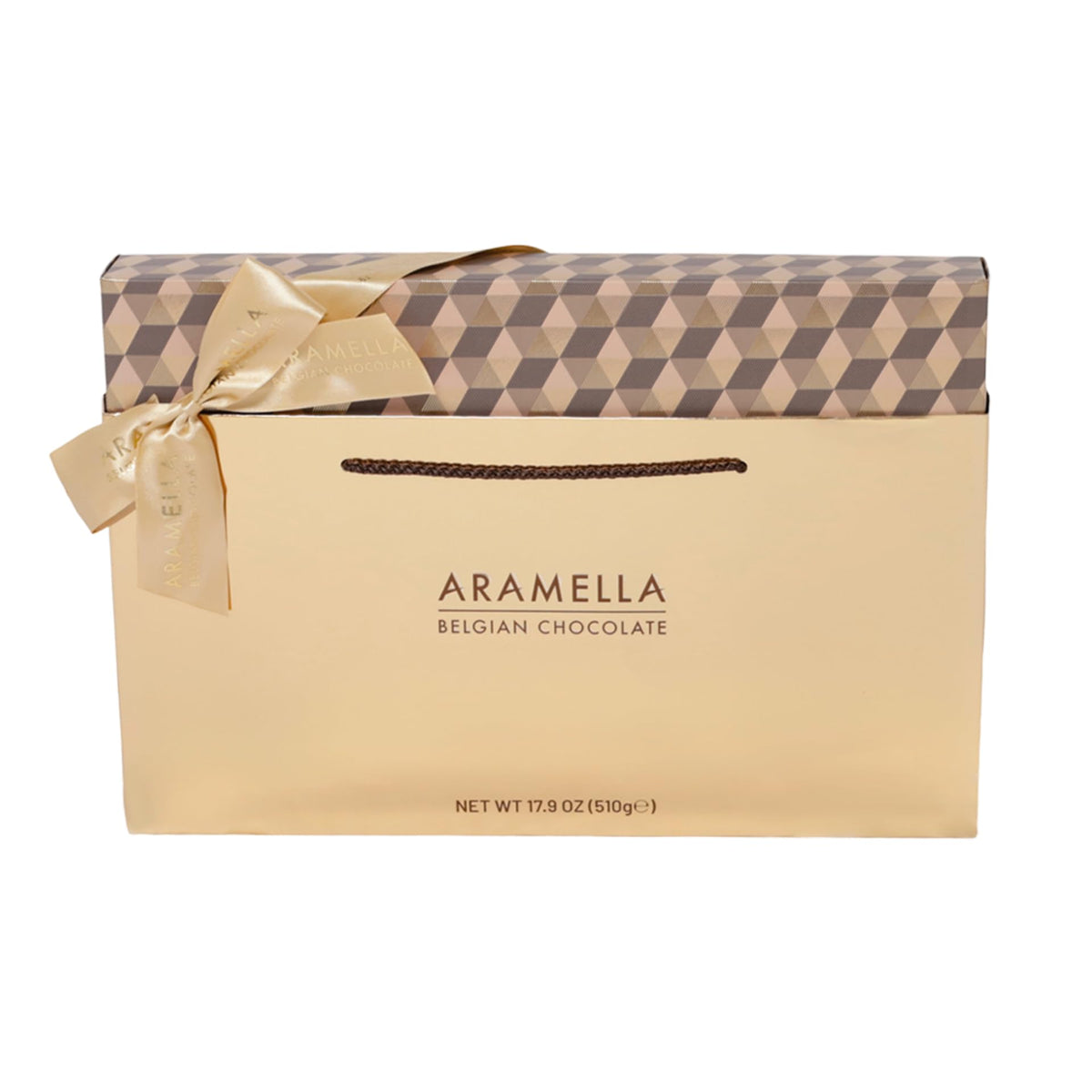 Aramella - 40 Piece Belgian Chocolate Assortment - Brown Gift Box With Gift Bag (17.9oz / 510g)