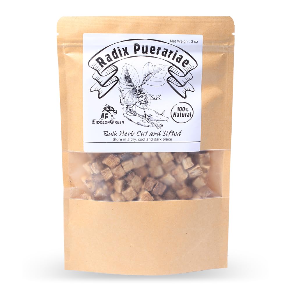 EidolonGreen Kudzu Root (Pueraria lobata/Radix Puerariae/Ge Gen/??) - 88g (3oz) Dried Root - Pure Natural Herb