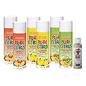 Pure Citrus Non-Aerosol Air Freshener Spray, 4 oz (Orange, Lemon & Citrus Blend), 2 Packs Each Bundled with 1 Pack DU-MOST Walnut Hand Scrub Travel