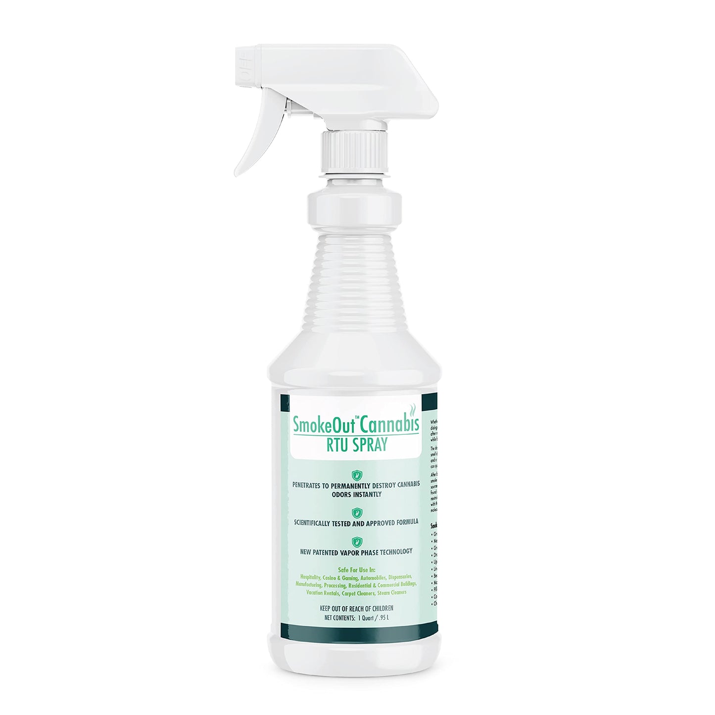 SmokeOut - Commercial Strength Cannabis Odor Eliminator - Neutralizer, Deodorizer, Odor Remover (32 ounce)