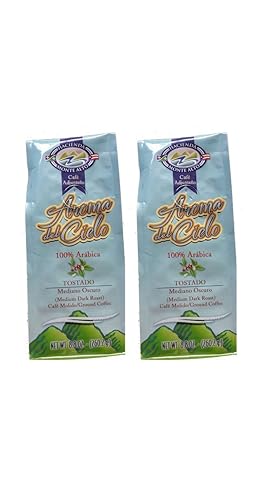Aroma del Cielo Cafe Molido Ground Caribbean Coffee from Puerto Rico 8.8 Ounces