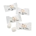 Fun Express Mr. & Mrs. Wedding Buttermints - 108 Individually Wrapped White Butter Mints for Wedding Favors, Bridal Shower & Reception Tables |
