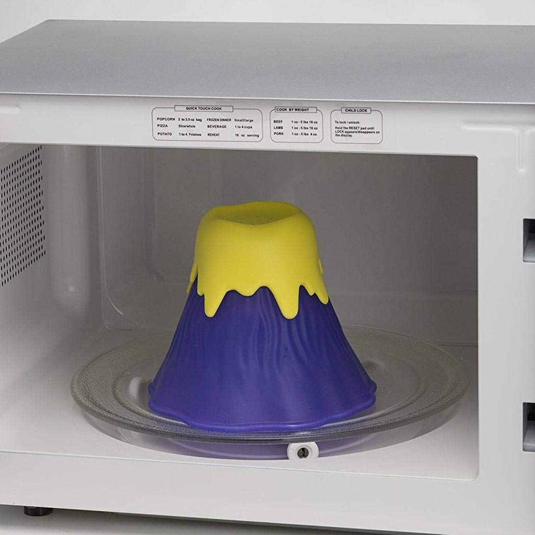 Yugiose Microwave Oven Cleaner Steam Volcano Shape Home Kitchen Gadget Cleaning Tool Kitchen Cleaners