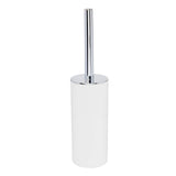 Bath Bliss Soft Touch Toilet Brush and Holder Set | Bathroom Cleaning | Durable 360 Degree Bristle | Discrete Storage | Matte White