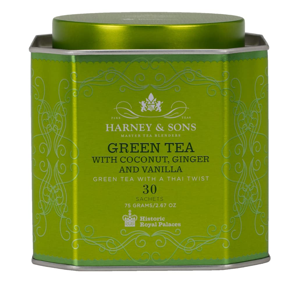 Harney & Sons Historic Royal Palaces Green Tea with Coconut 30 Sachets
