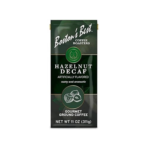 Boston’s Best Coffee - Hazelnut Decaf Gourmet Delicious Medium Roast Nutty Premium Ground Coffee, 11 oz. / 311 g Coffee Bag