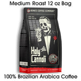 Bones Coffee Company Holy Cannoli, Baked Cannoli Flavored Coffee, Medium Roast Low Acid Arabica Beans Compatible with Auto drip and French Press