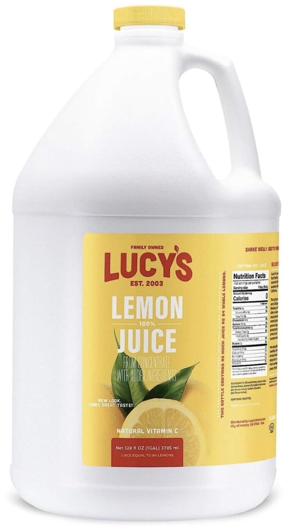 Lucy’s Family Owned - 100% Lemon Juice Gallon (128fl oz.)