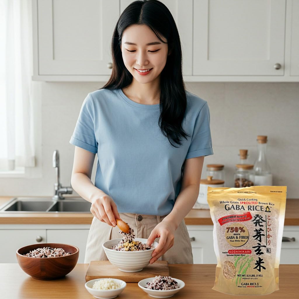 Japanese GABA Rice Brown Rice Whole Grain Sprouted Brown Rice 2.2LBS