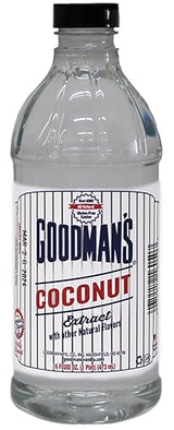 Goodman's Coconut Extract - Gluten-Free, Non-GMO, Kosher - Enhance Your Recipes with Tropical Coconut! Ideal for Whipped Toppings, Puddings, Cakes