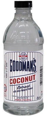 Goodman's Coconut Extract - Gluten-Free, Non-GMO, Kosher - Enhance Your Recipes with Tropical Coconut! Ideal for Whipped Toppings, Puddings, Cakes