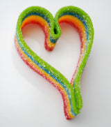 Huer Sour Rainbow Steamers Rolls Gummy Candy, 18x40g/1.4 oz