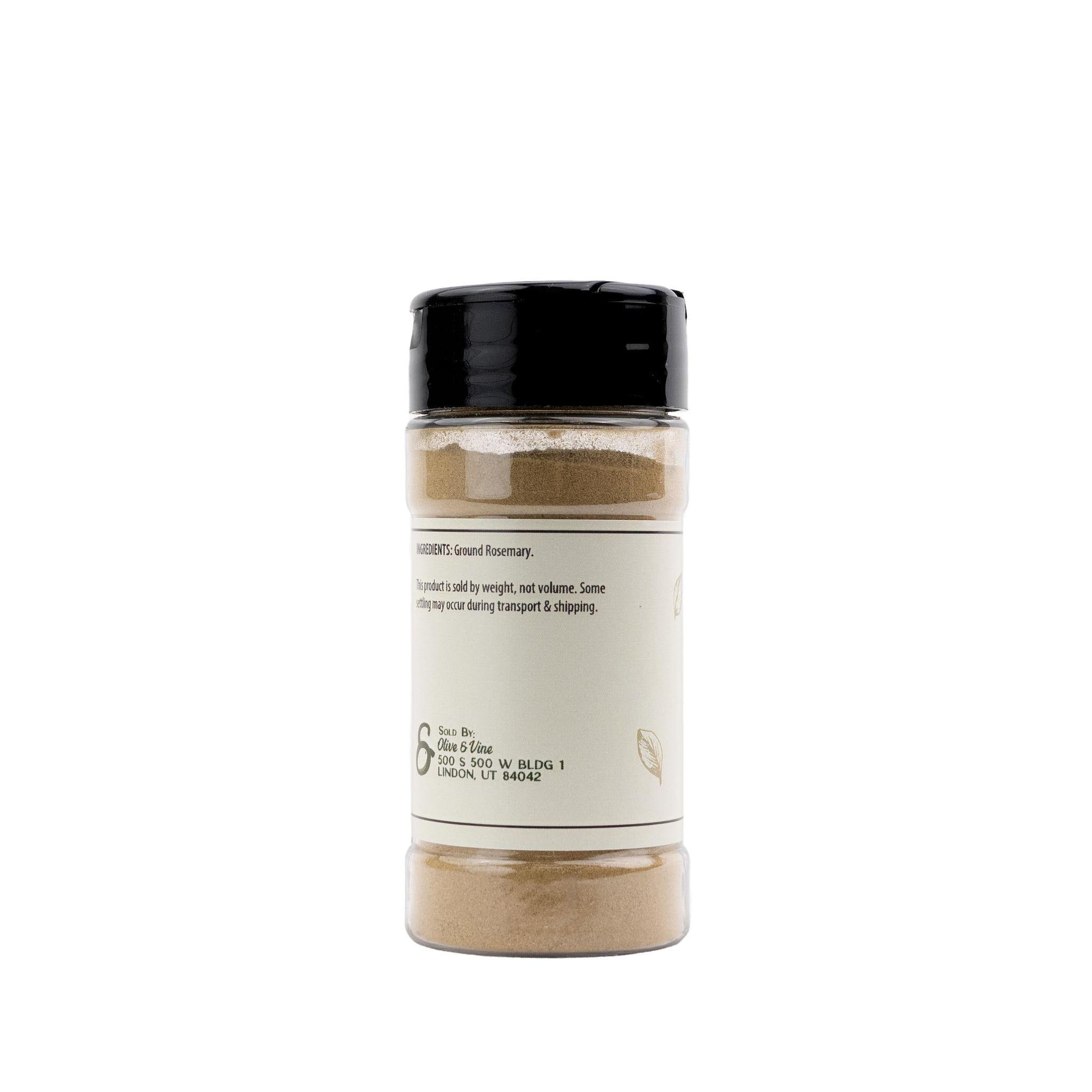 Olive & Vine Ground Rosemary, Earthy & Piney Flavor, Seasoning for Roasts, Soups, and Stews, With Rich Tradition, Authentic Taste, For Global Recipes