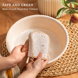 Biodegradable Cellulose Compressed Sponges, Bread Cat Paw Lemon Kitchen Wood Pulp Cleaning Sponges, Cute Natural Non-Scratch Scrub Sponges - 3 Packs