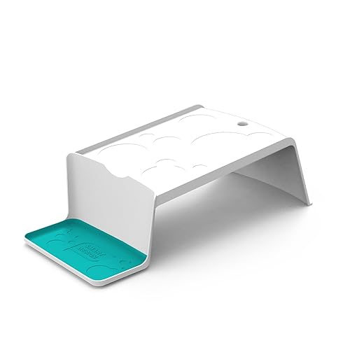 Smart Design Sud Station Angled Laundry Detergent Organizer with Drip Tray - Liquid Detergent & Fabric Softener Holder for Cabinet Storage - 5.8” x