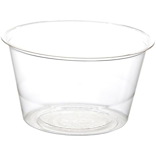 ECO PRODUCTS Compostable Clear PLA Plastic 3oz Portion Cups, Case of 2000, Round Cold Food Containers, Renewable Plant-Based, Lid Sold Separately