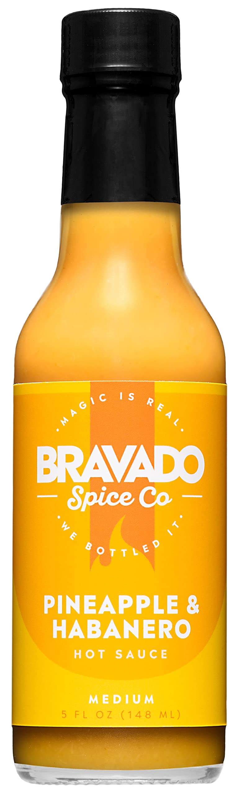 Pineapple And Habanero Hot Sauce By Bravado Spice Gluten Free, Vegan, Low Carb, Paleo Hot Sauce All Natural 5 oz Hot Sauce Bottle Award Winning