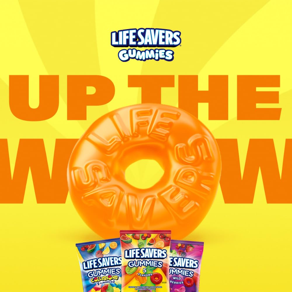 LIFE SAVERS Gummy Candy, Wild Berries, 7 oz Bag