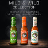 Melinda’s Mild & Wild Variety Pack - Gourmet Hot Sauce Gift Set with Variety of Fresh Flavors - Includes Jalapeño, Mango & Garlic Habanero - Premium