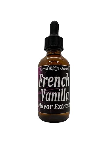 French Vanilla Flavor Extract Organic 2 oz - Vanilla Flavoring Water Soluble, Sugar Free Coffee Flavor Drops for Baking, Tea, Drinks, Ice Cream, Food