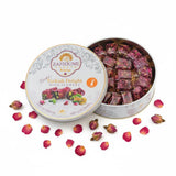 Zaitoune Rose Covered Turkish Delight - 9 oz | Stuffed with Pistachios & Cashews | Coated with Dried Rose Petals | Authentic Luxury Lokum Sweets in