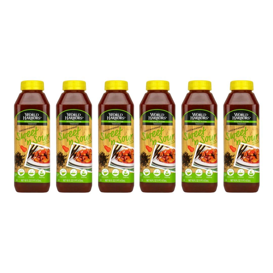 World Harbors Maui Sweet and Sour Sauce - Hawaii Style Perfect for Dipping, Dumplings, Chicken Nuggets, Various Meats Including Beef, Pork, Seafood