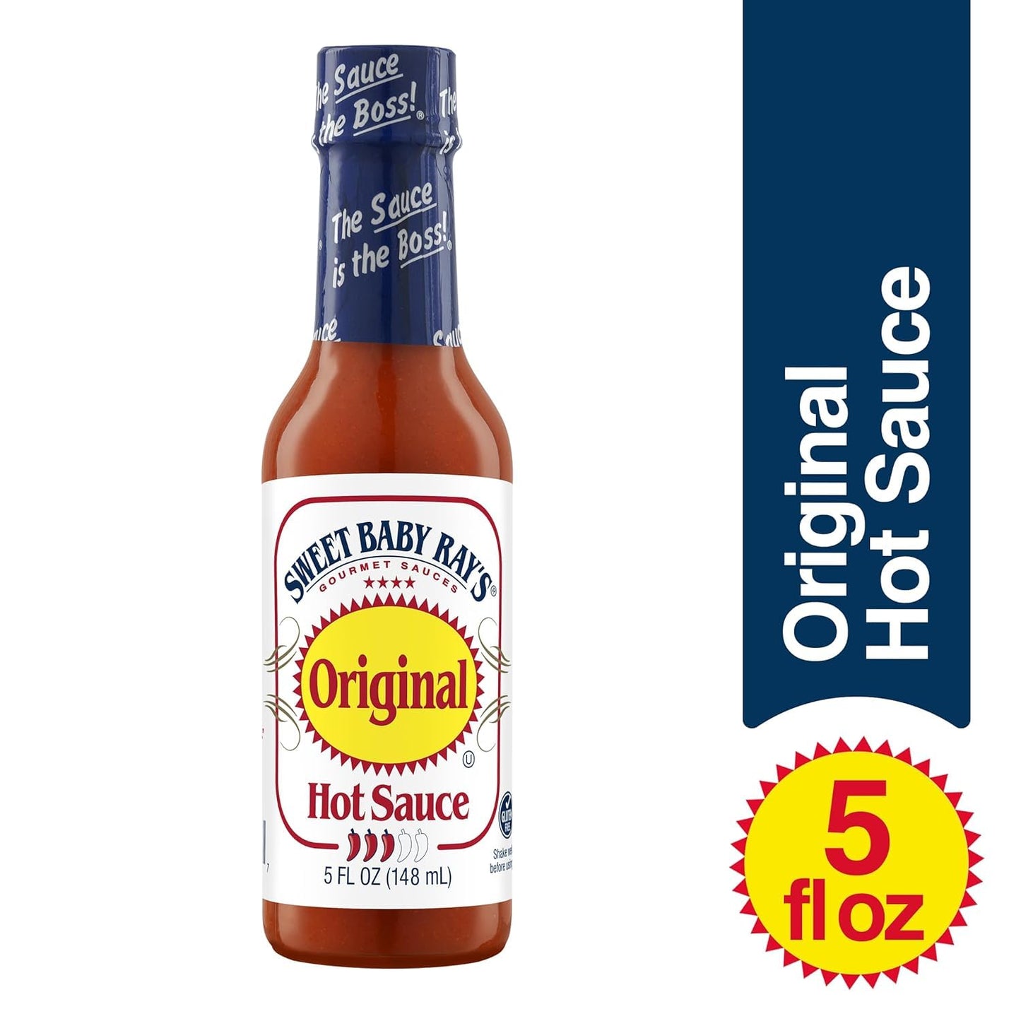 Sweet Baby Ray's Hot Sauce for Wings, Tacos and Everyday Flavor, Original Hot Sauce, Cayenne Pepper Sauce, 5 Fluid Ounce (Pack of 1)
