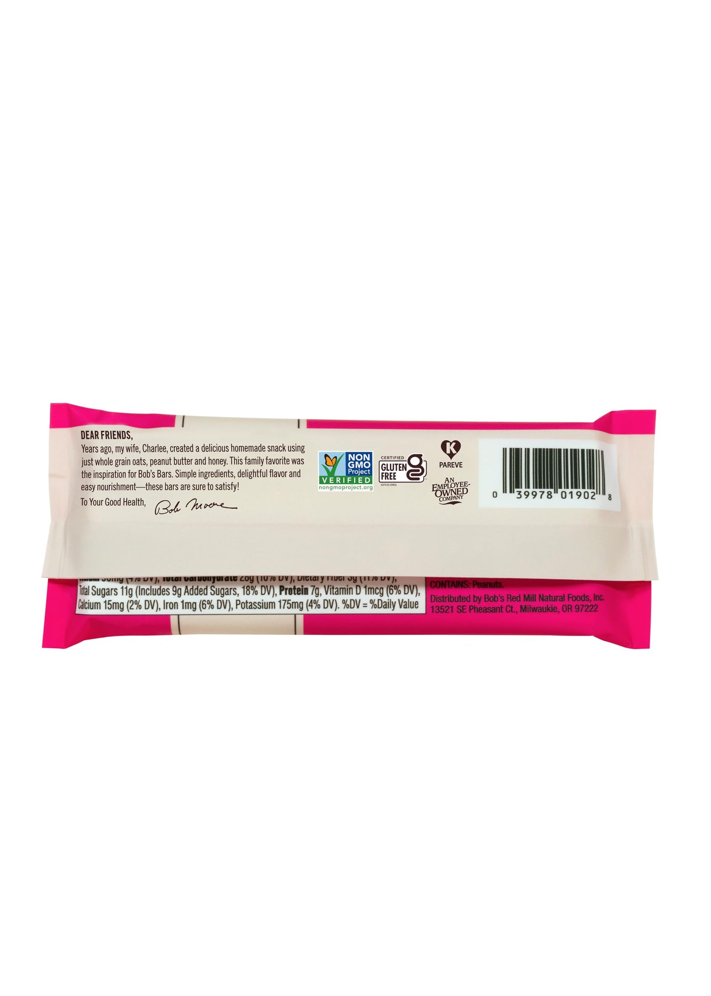 Bob's Red Mill Peanut Butter Jelly & Oats Snack Bar - 5 Bars (Pack of 1) - Gluten Free, Non-GMO, Whole Grain
