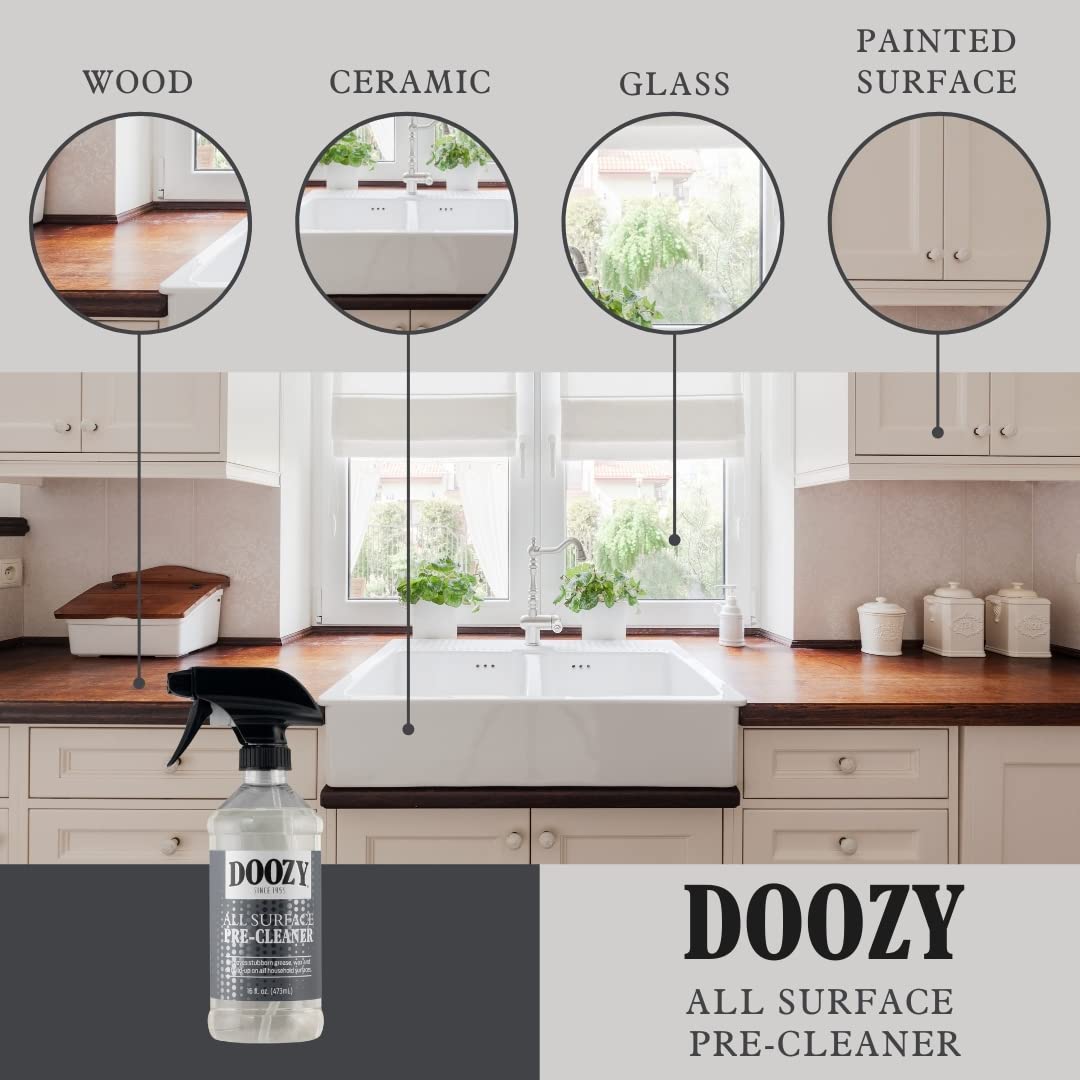 Doozy All Surface Pre-Cleaner - Pre Treatment to Easily Remove Built Up Grease, Grime, Dirt, Wax & Oil on Furniture, Wood, Glass, Plastic, Metal