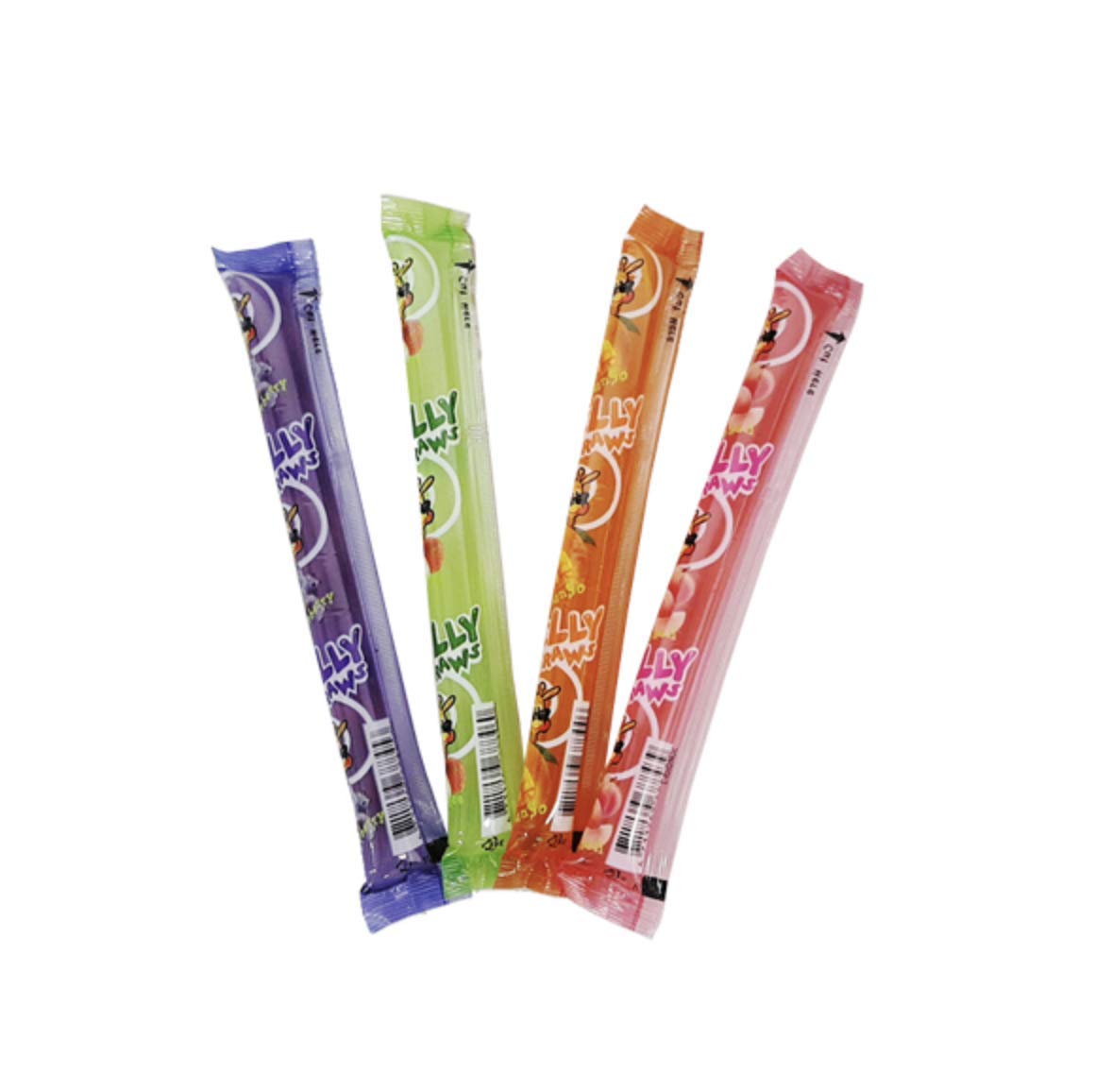 Assorted Jelly Straws Made from Natural Fruit Juice 386g (Assorted, 2 Pack)
