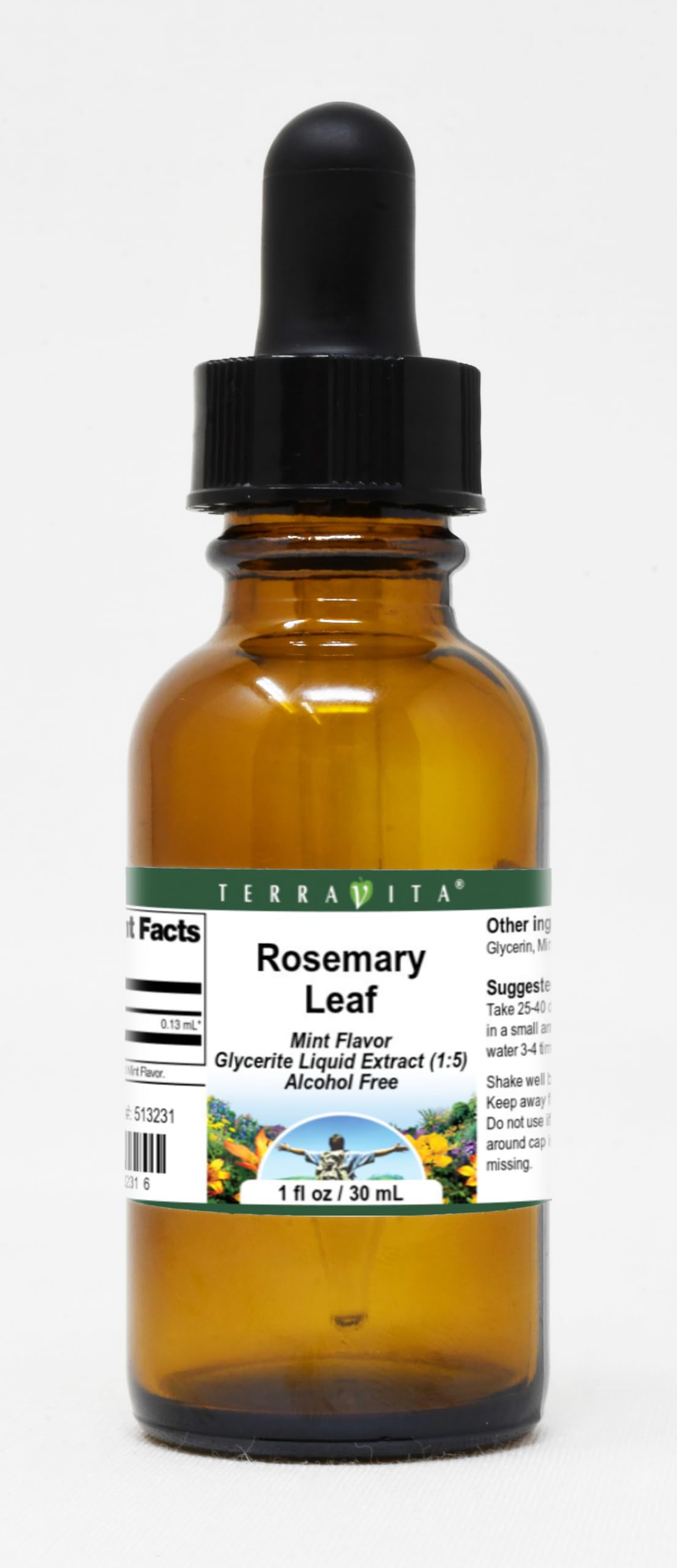 Rosemary Leaf Glycerite Liquid Extract (1:5) - Mint Flavored (1 oz, ZIN: 513231) - 3 Pack