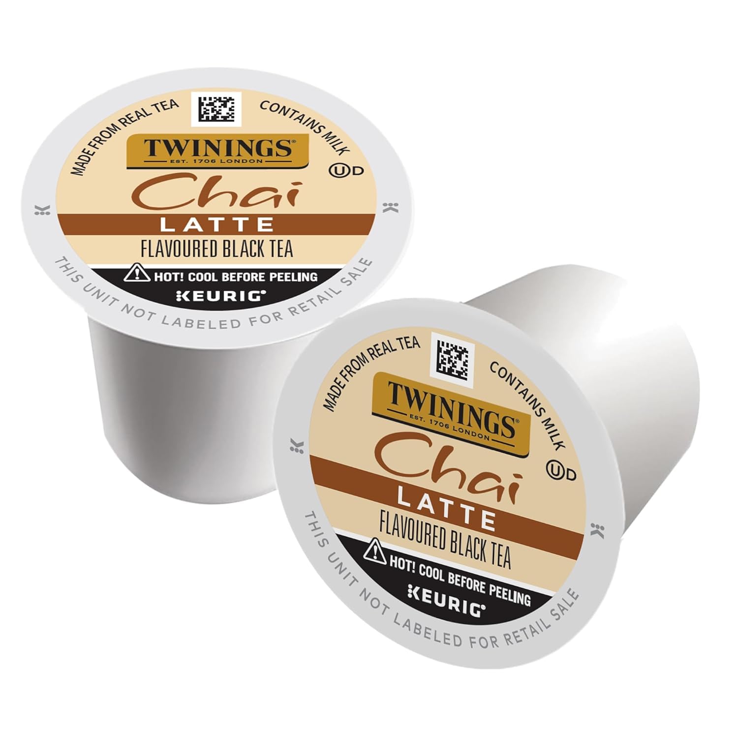 Twinings Chai Latte Black Tea Single Serve K-Cup Pods for Keurig, 22 Count (Pack of 2) Creamy, Slightly Sweet, Less Sugar, Caffeinated, Enjoy Hot or