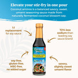 Coconut Secret Coconut Aminos - 128 fl oz - Low Sodium Soy Sauce Alternative, Low-Glycemic - Organic, Vegan, Non-GMO, Gluten-Free, Kosher - Keto